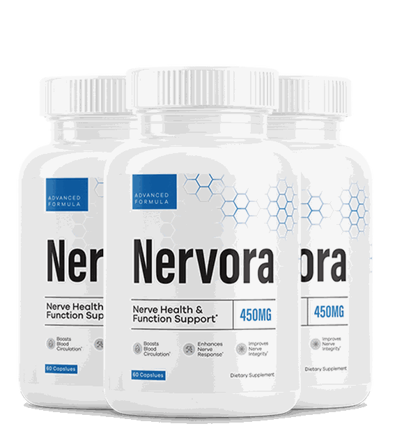 Nervora nerve health and function support, 60-capsule bottle